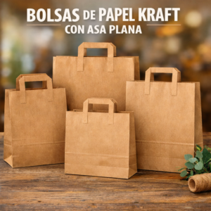 BOLSA PAPEL ASA PLANA KRAFT